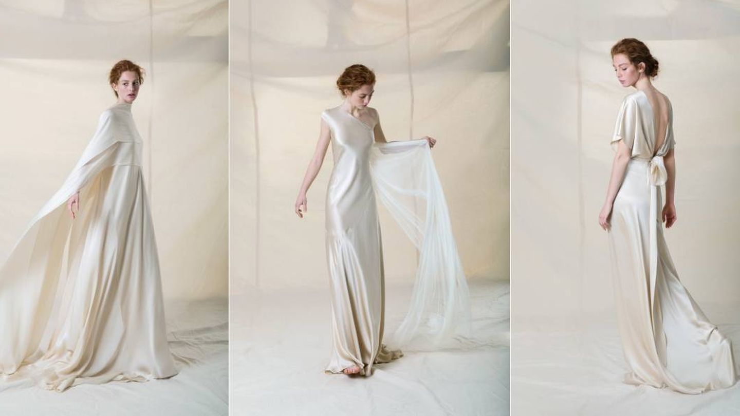Diseños de la nueva colección de novias de Cortana. (Cortesía de la marca)