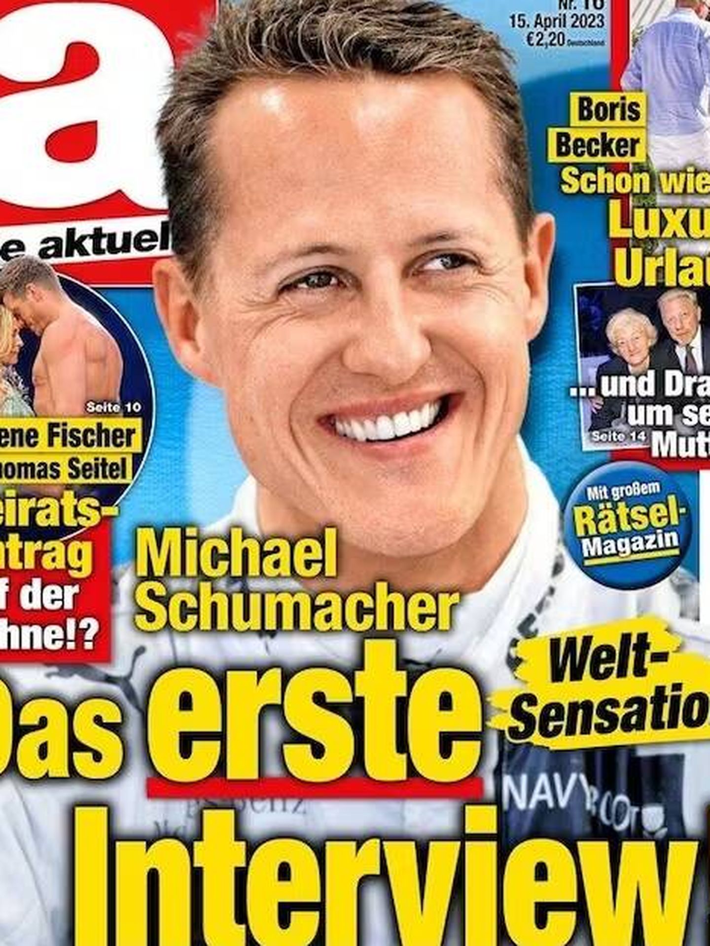 Portada de Michael Schumacher de 'Die aktuell'.