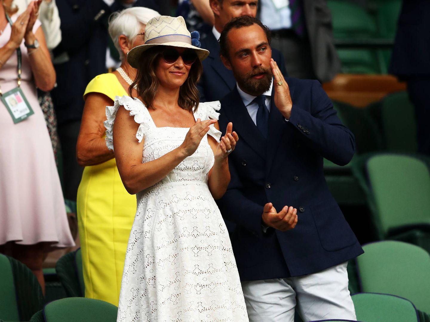 Pippa y James, en Wimbledon. (Getty)