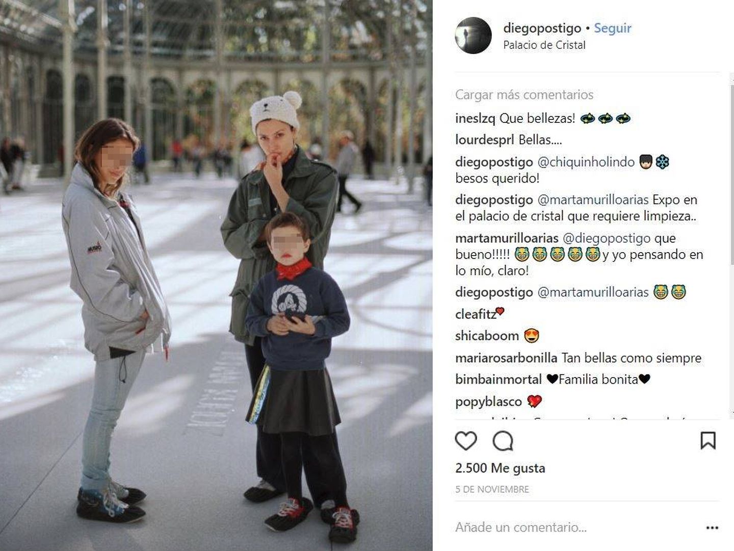 Bárbara Lennie junto a las niñas en el Instagram de Diego Postigo. (Redes)