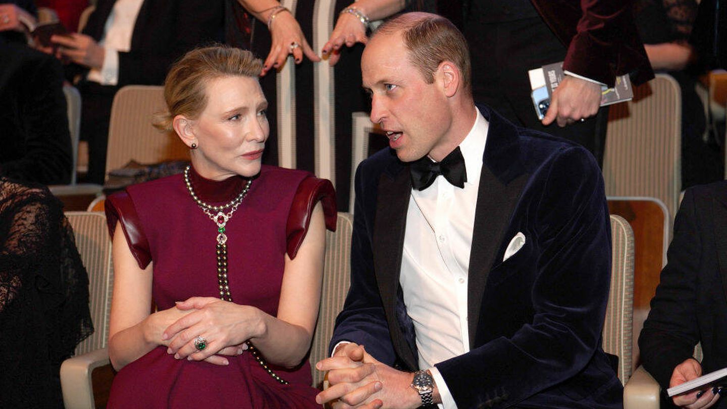 El príncipe Guillermo, con Cate Blanchett. (Getty)