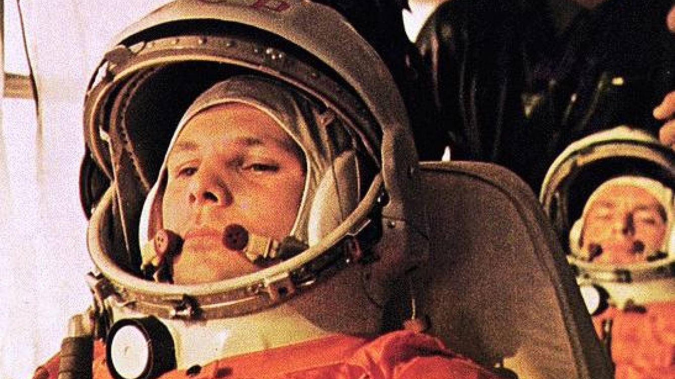 Foto: Yuri Gagarin, en la capsula Vostok 1.