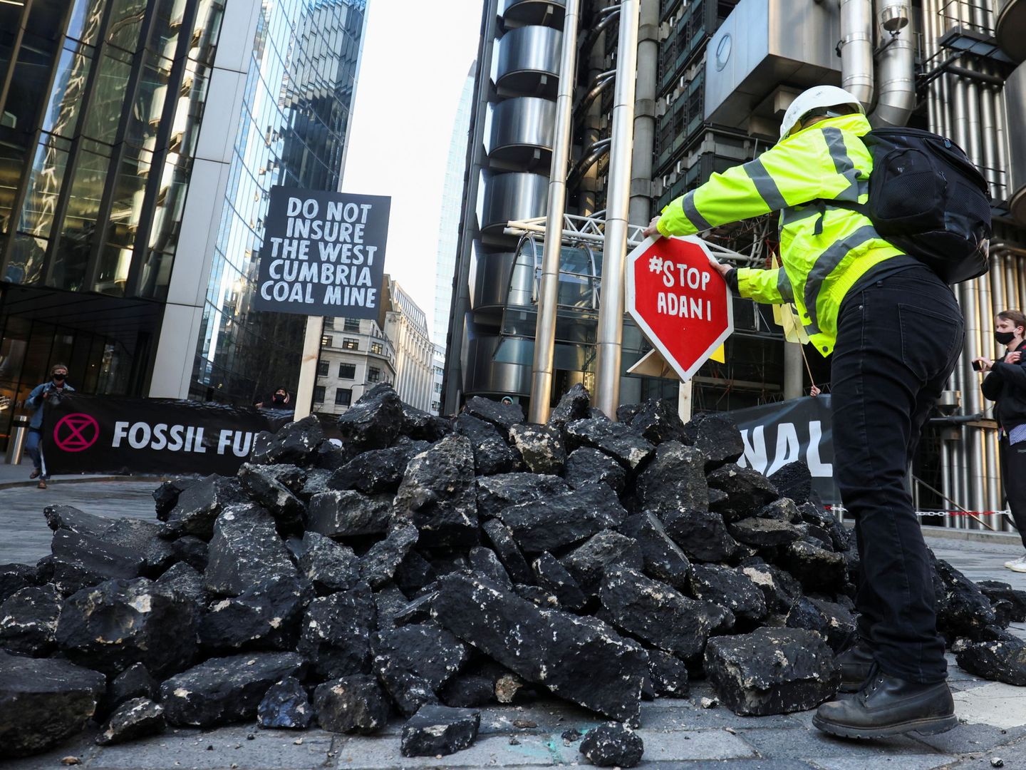 Protesta contra el carbón en Londres. Foto: Reuters
