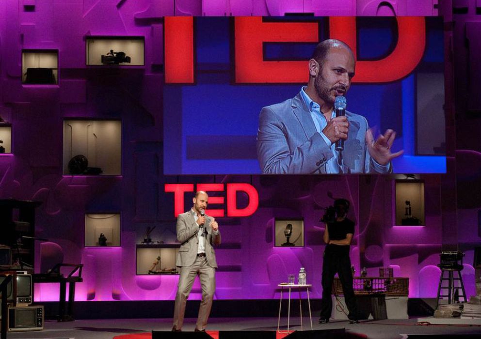 Foto: Mark Boyle, autor del The Moneyless Manifesto, durante una conferencia del Ted Global. 