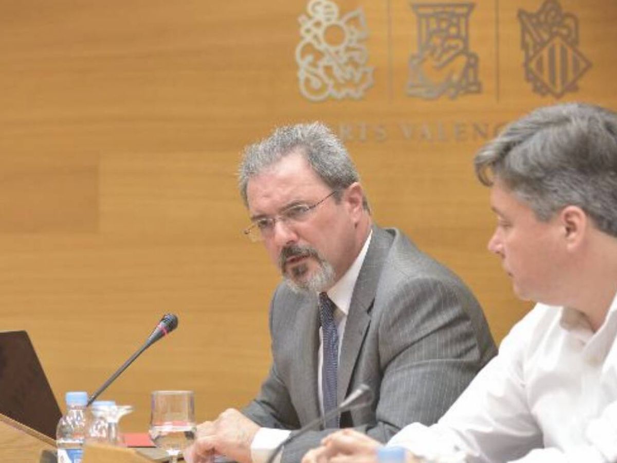Foto: Carlos Flores, en una intervención en comisión en las Cortes Valencianas. 