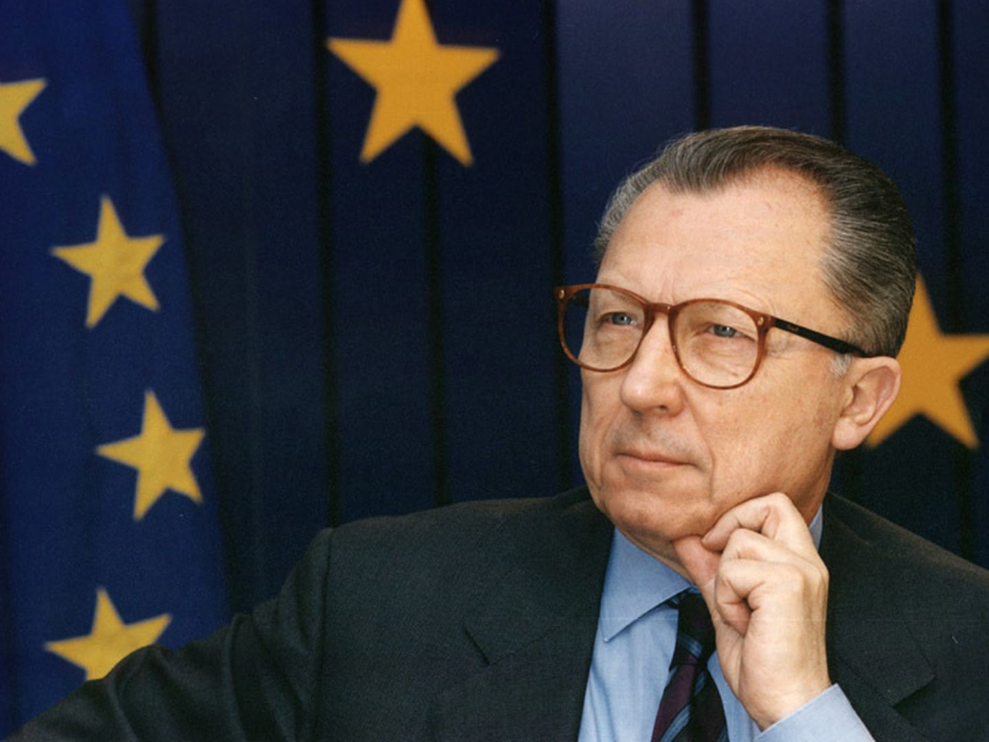 Jacques Delors, presidente de la Comisión Europea. 