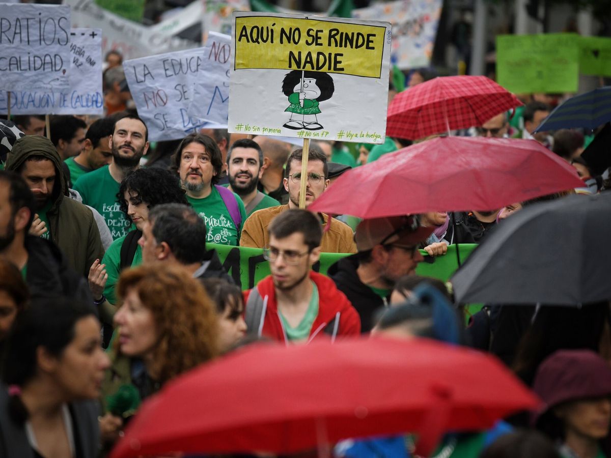 Foto: Manifestación por la educación pública en Madrid. (Europa Press/Fernando Sánchez)