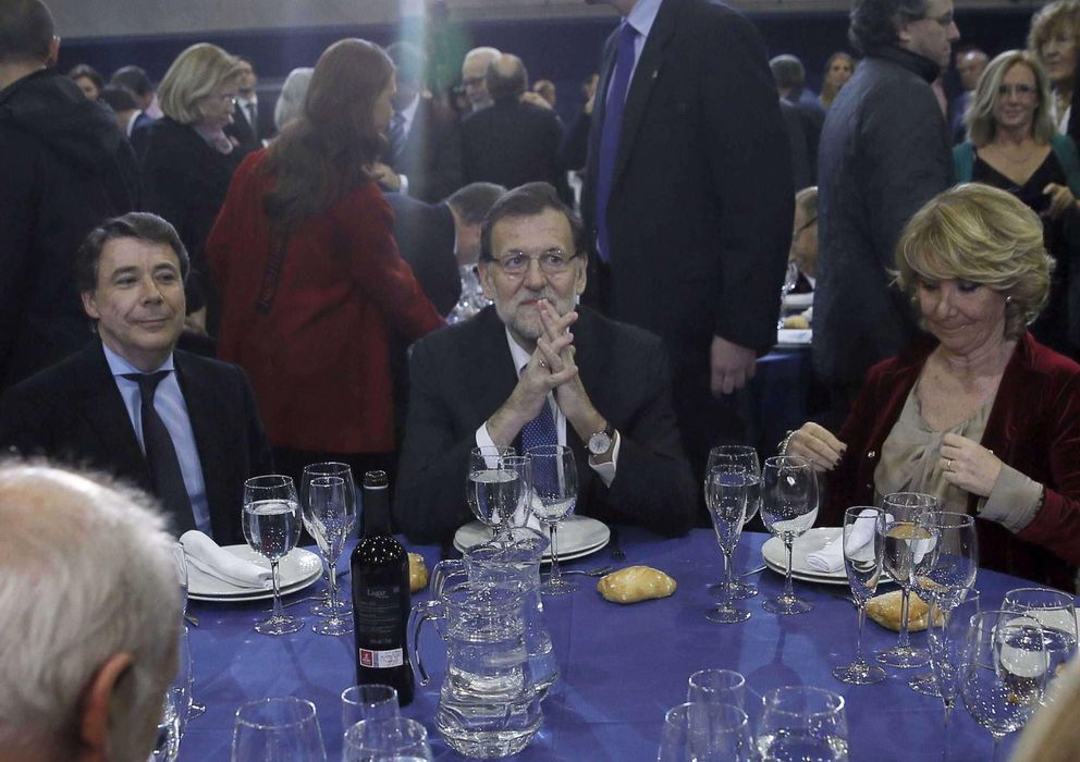 Foto: Ignacio González, Mariano Rajoy y Esperanza Aguirre (EFE)