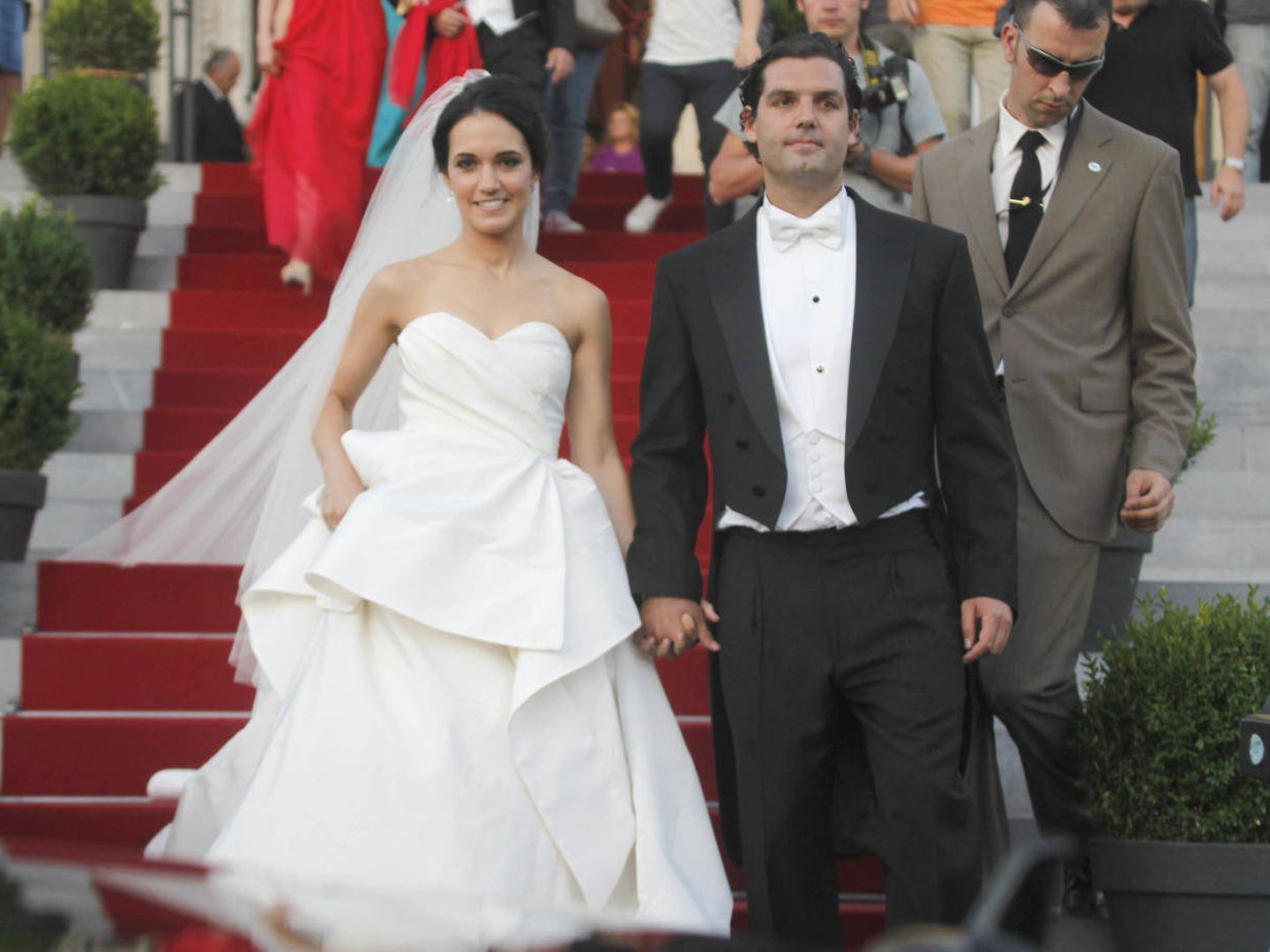Alejandro Bentancourt, el día de su boda con Andreína Rojas en la iglesia de Los Jerónimos de Madrid.