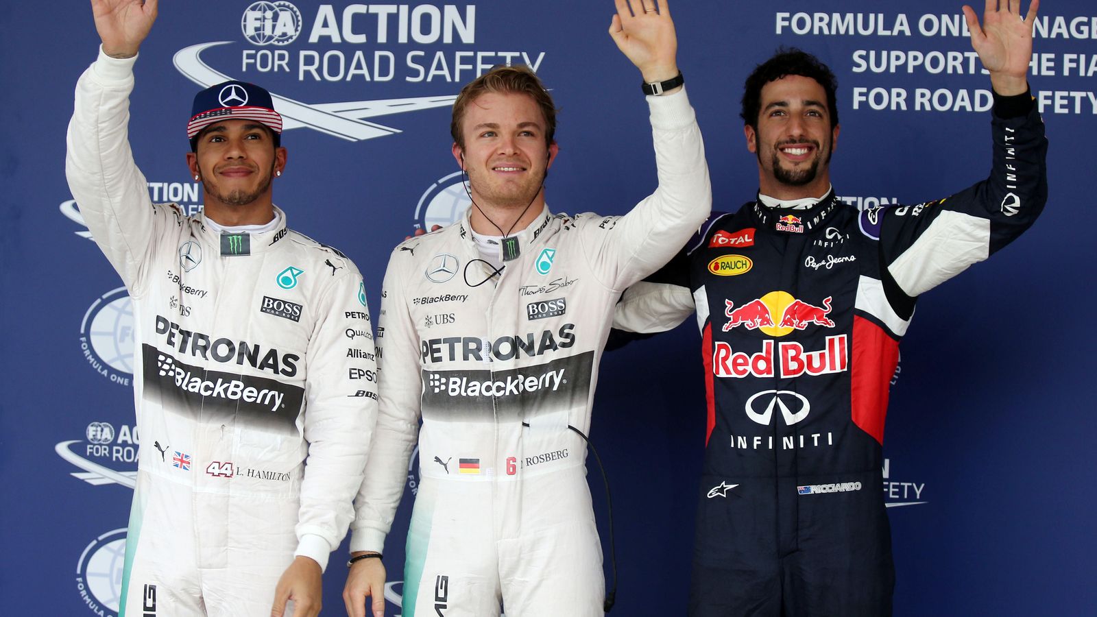 Foto: Rosberg consiguió el mejor tiempo en la Q2, por delante de Ricciardo y Hamilton (Reuters)