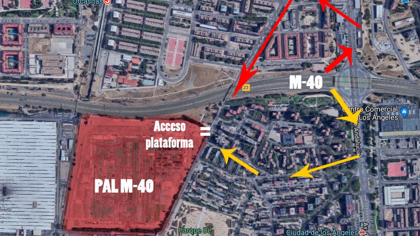 Plano de la zona donde se construye la PALM-40