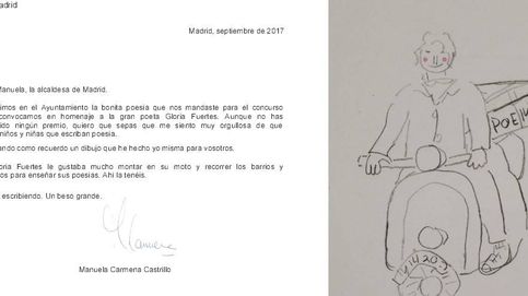 La carta de Carmena a un niño que no ganó un concurso de poesía: Estoy orgullosa