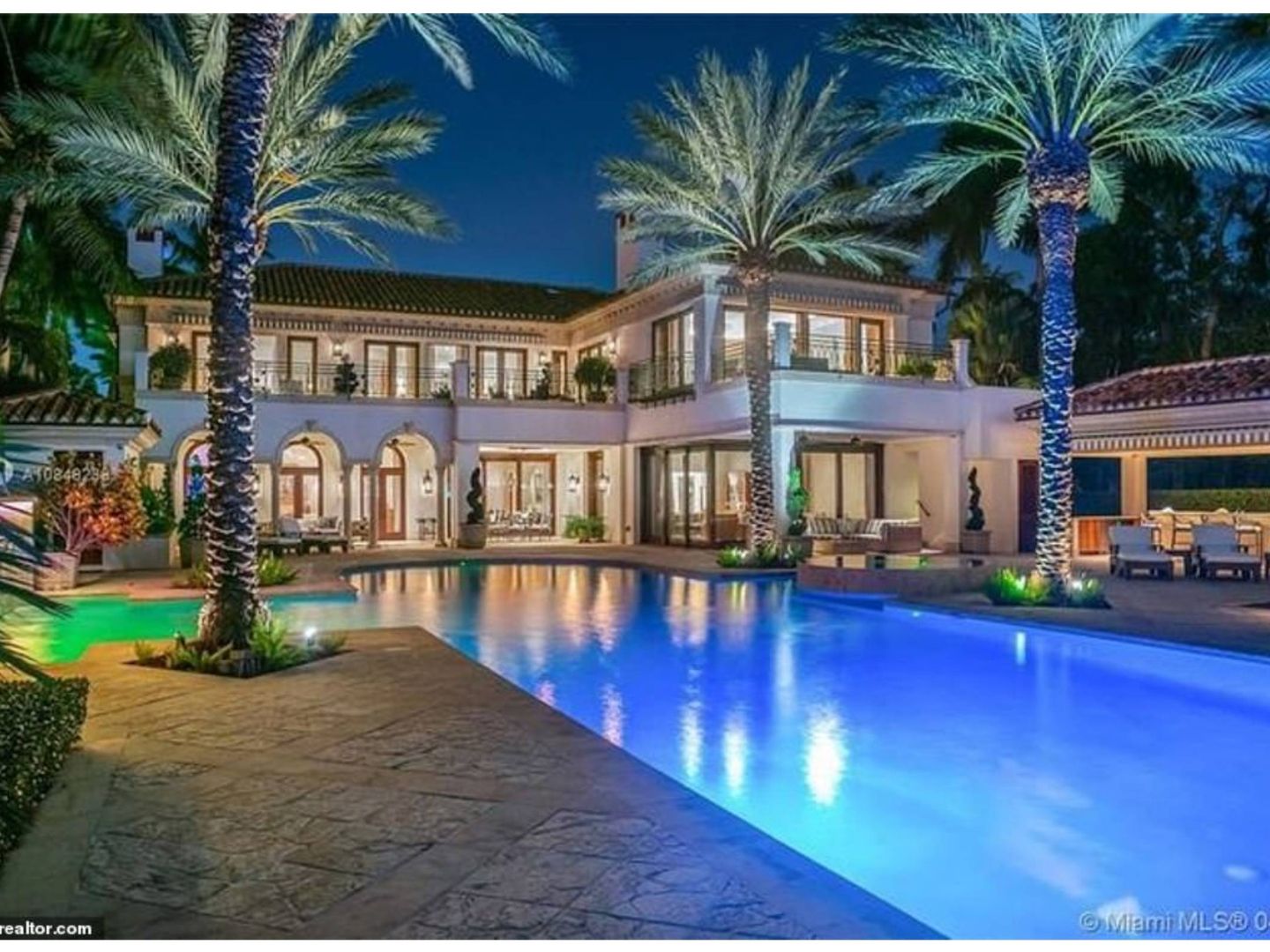 La espectacular mansión de Jennifer Lopez en Miami. (Realtor)