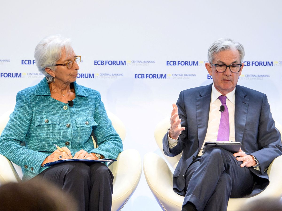 Foto: La presidenta del BCE, Christine Lagarde, y el presidente de la Fed, Jerome Powell. (Reuters/Archivo/BCE)