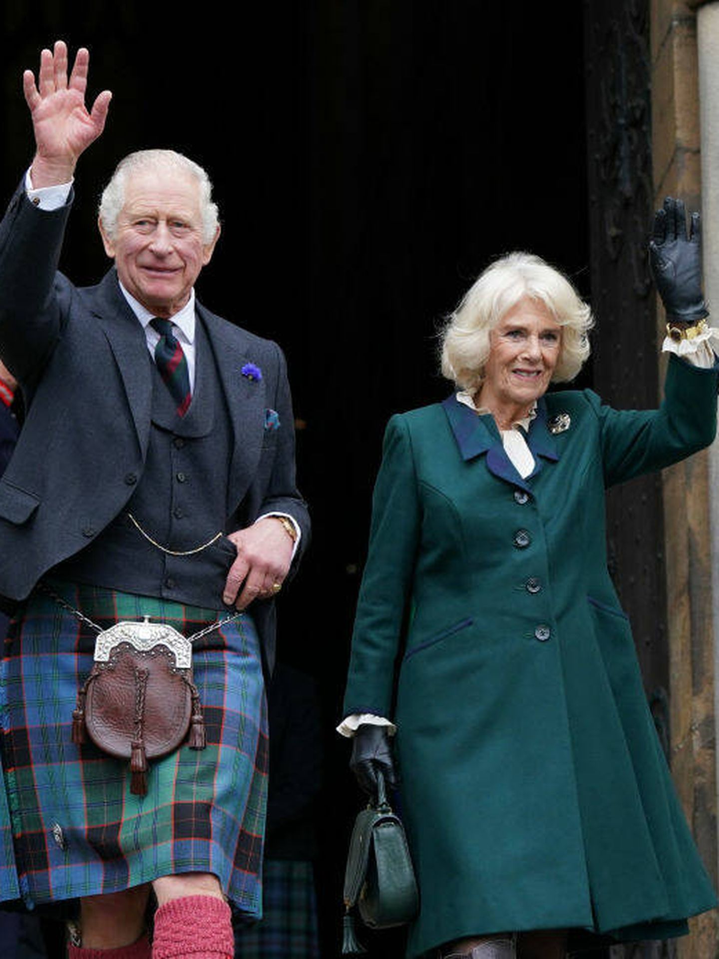 Carlos III y Camila, en Escocia. (Getty)