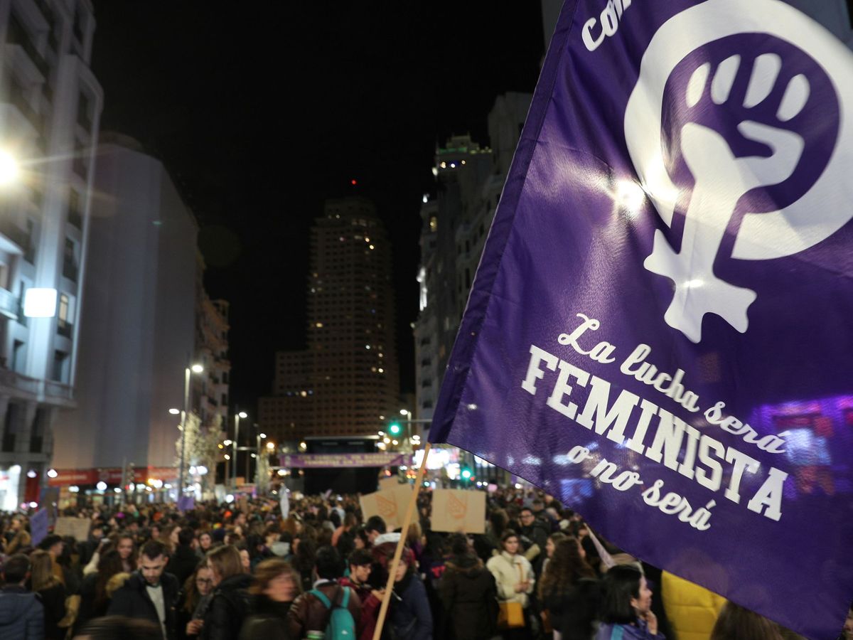 Foto: Participantes en la manifestación del 8-M de Madrid. (EFE)