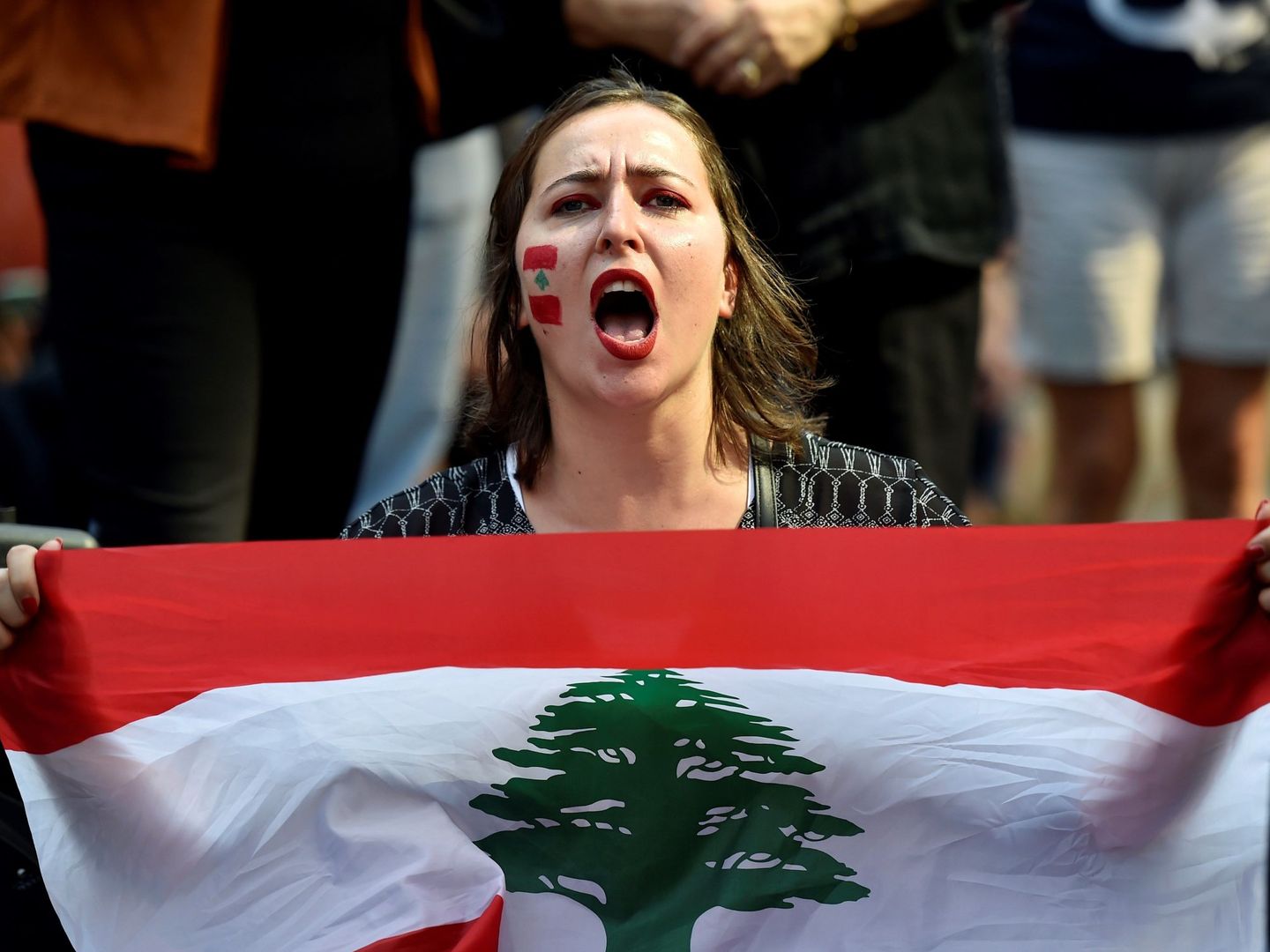 Manifestante libanesa. (Reuters)