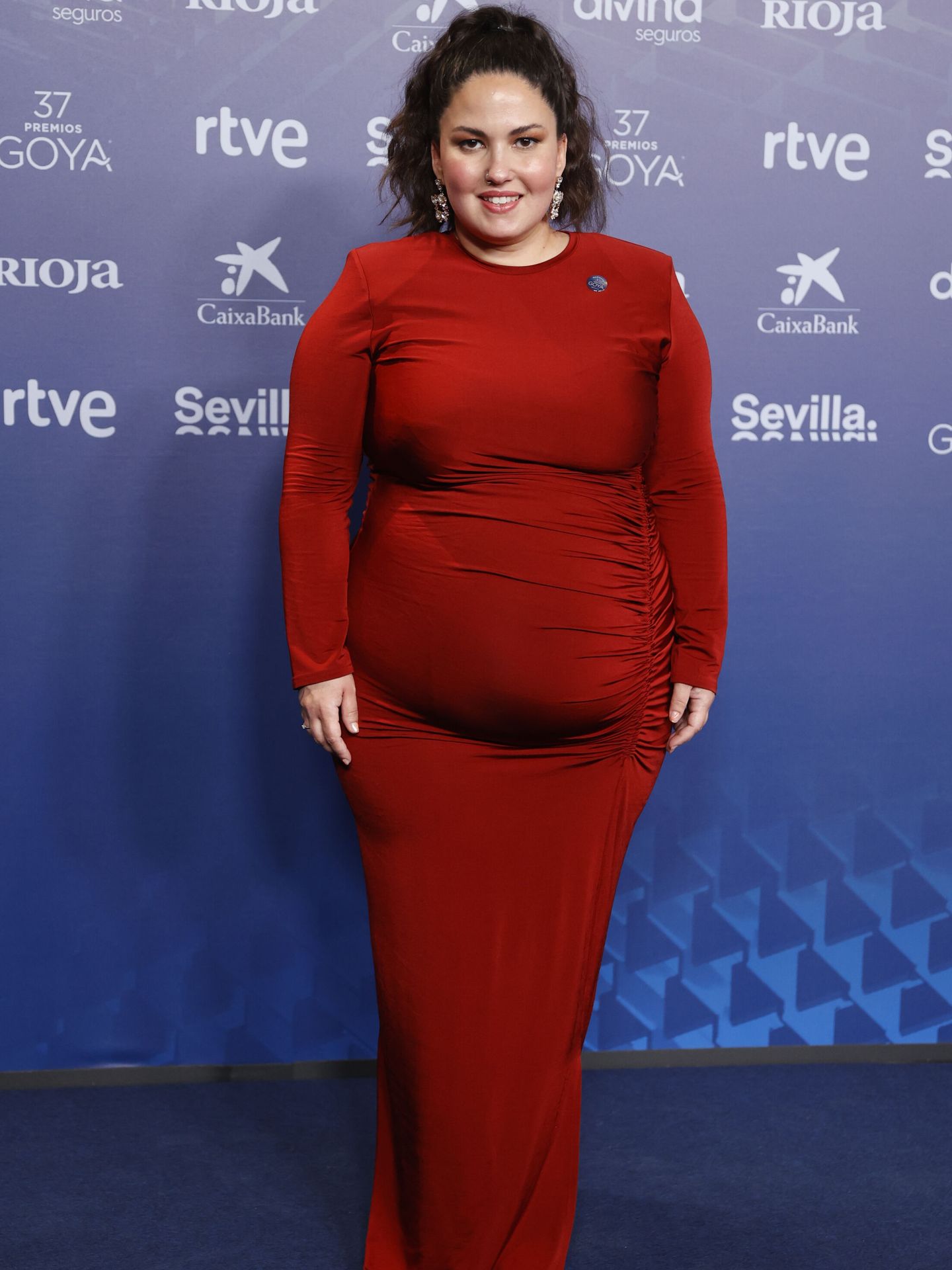 La actriz Laura Galán posa a su llegada al encuentro de nominados de la 37ª edición de los Premios Goya. (EFE/Mariscal)