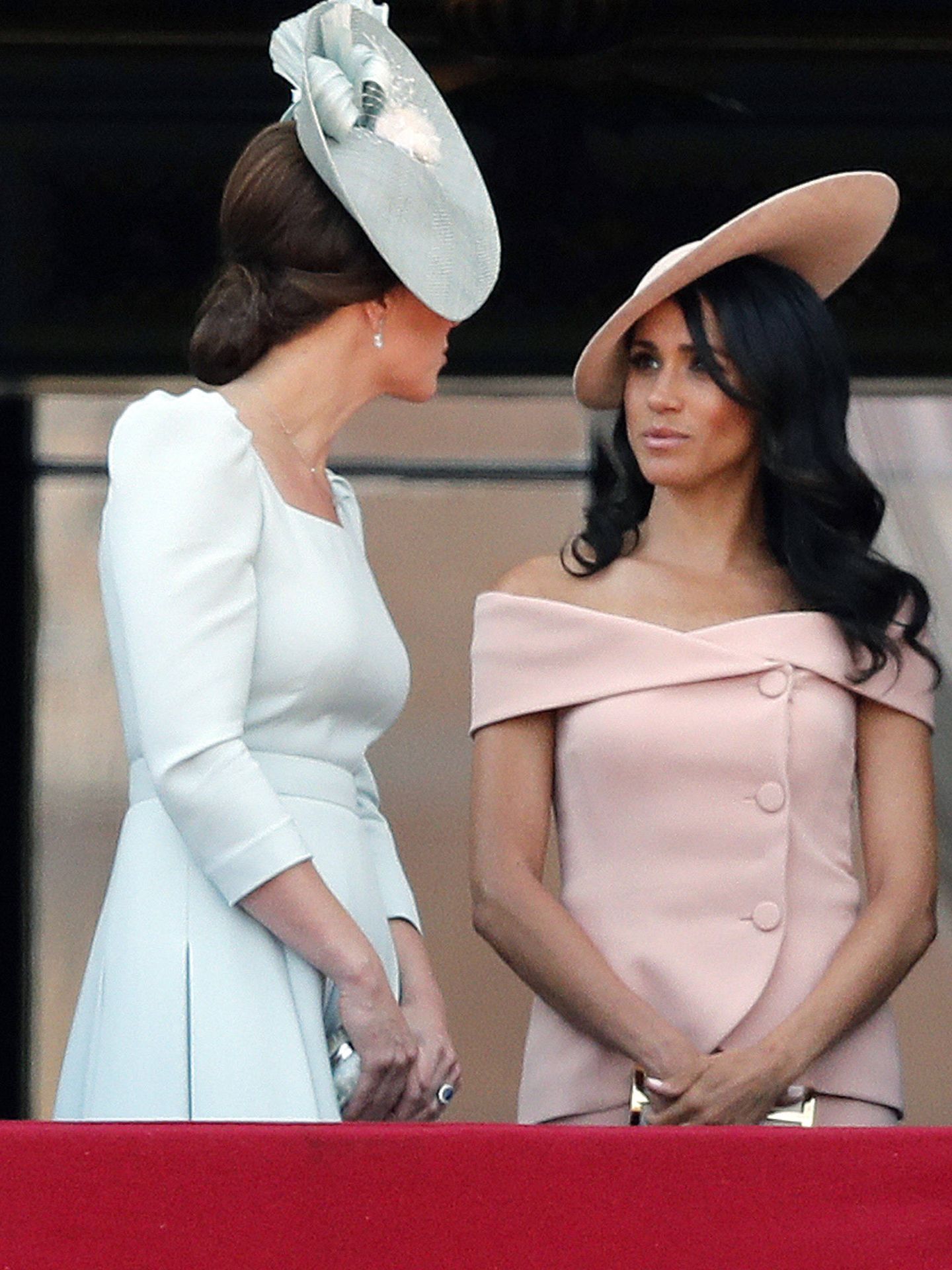 Meghan, con su cuñada, Kate Middleton. (Gtres)