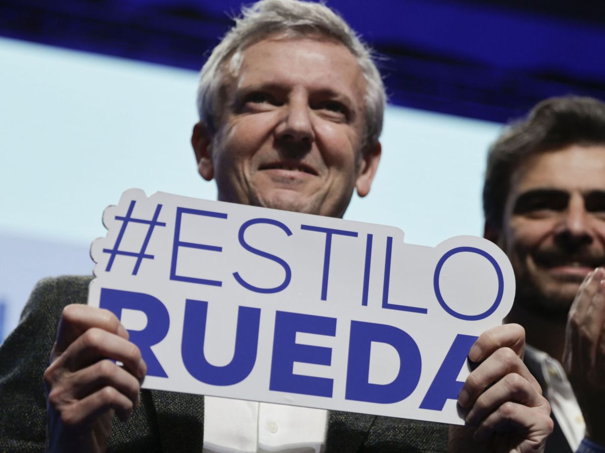 Foto: Alfonso Rueda, durante el cierre de la campaña. (EFE/Cabalar)
