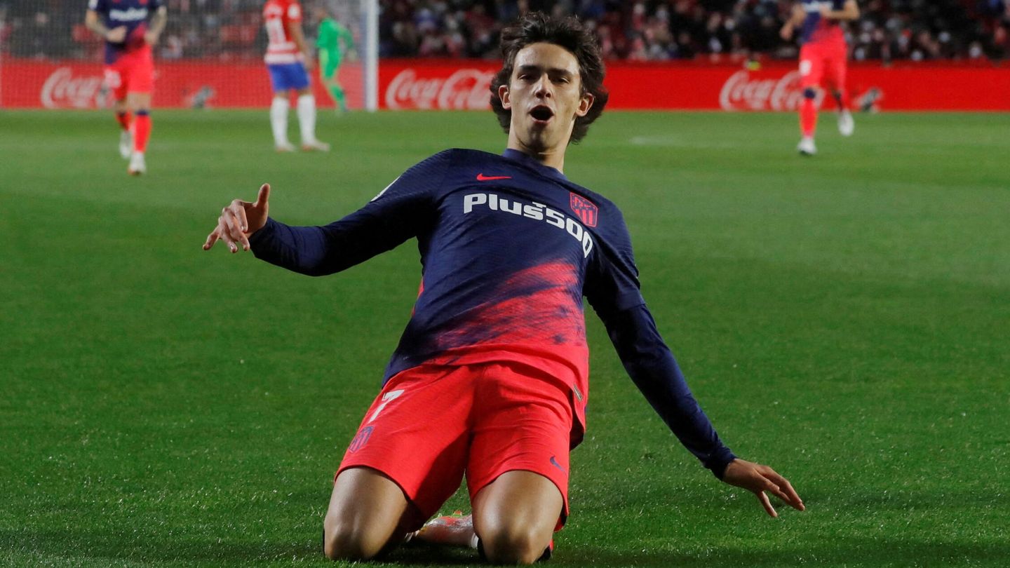 El luso celebra su gol contra el Granada. (Reuters/Jon Nazca)
