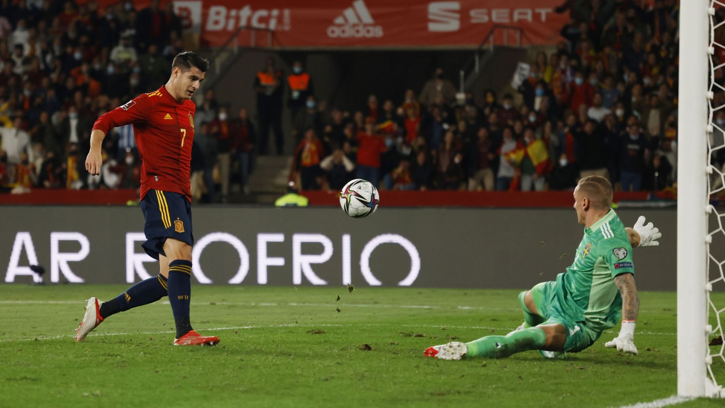 Morata define a placer. (Reuters/Marcelo del Pozo)