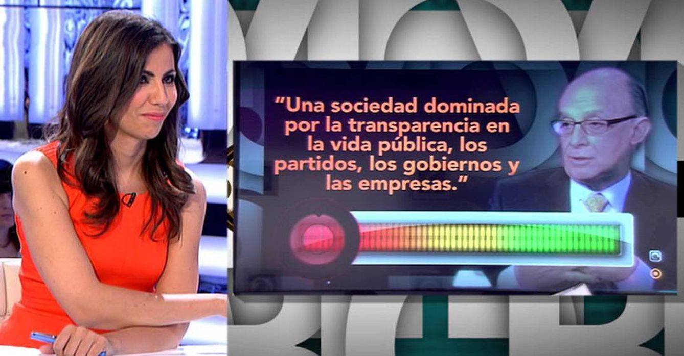 Ana Pastor realizando un 'fact-check' a Montoro en 'El objetivo'.