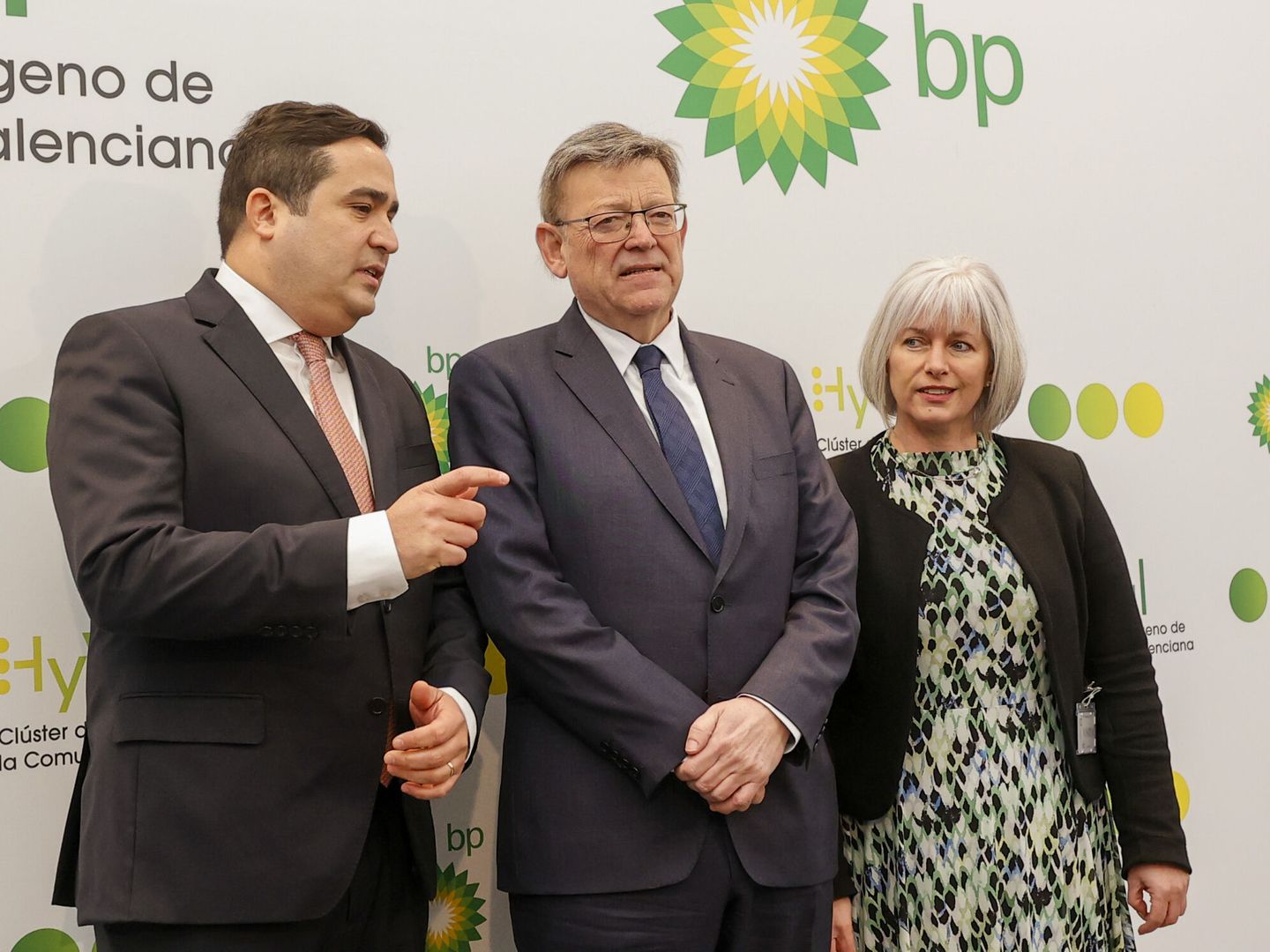 Andrés Guevara de la Vega, presidente de BP, junto al expresidente de la Generalitat valenciana Ximo Puig. (Europa Press)