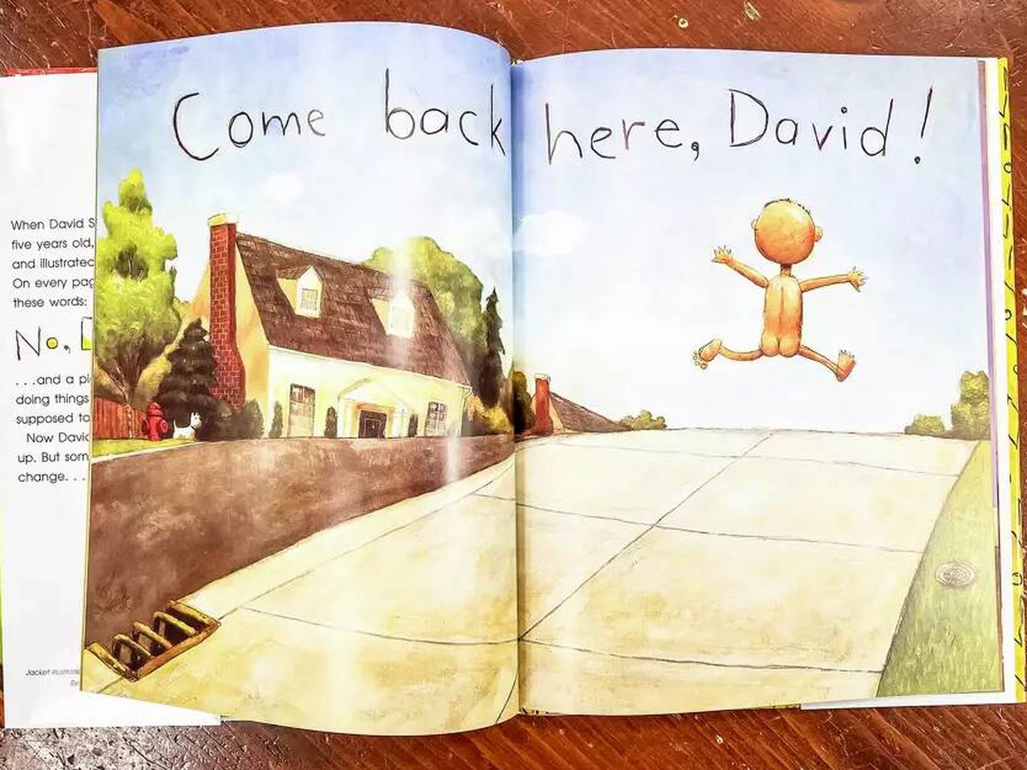 La escena del culo al aire en ¡No, David! (Scholastic)