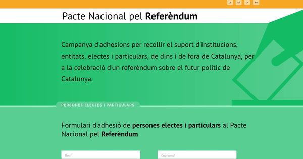 Foto:  Página web del Pacte Nacional pel Referèndum.