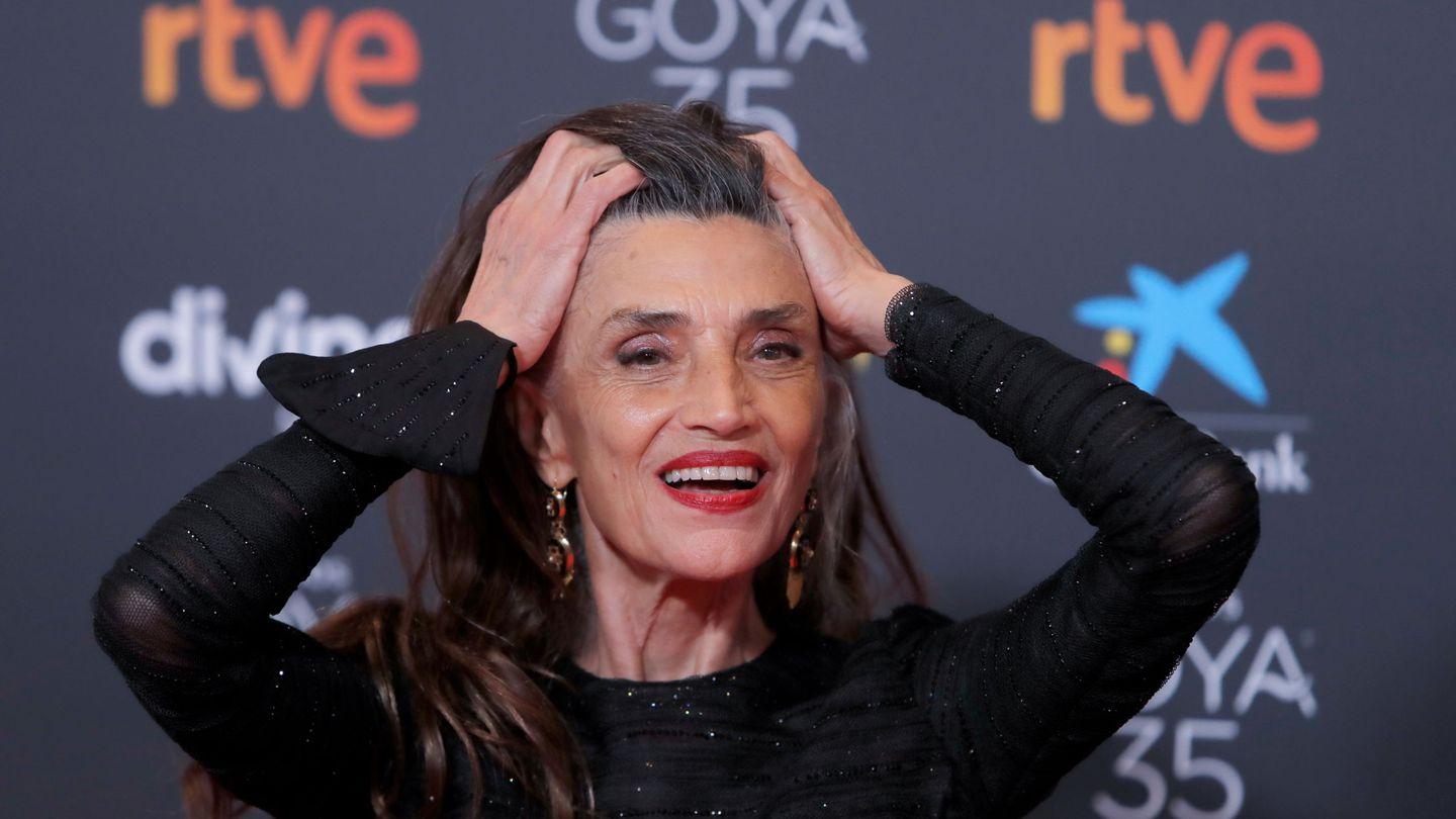 Spanish actor Angela Molina poses on the red carpet at the Spanish Film Academy's Goya Awards ceremony in Malaga, Spain, March 6, 2021. REUTERS Jon Nazca