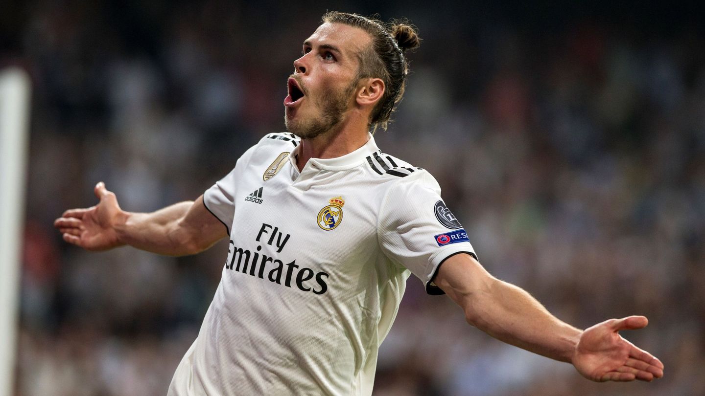 Bale celebra el gol a la Roma. (EFE)