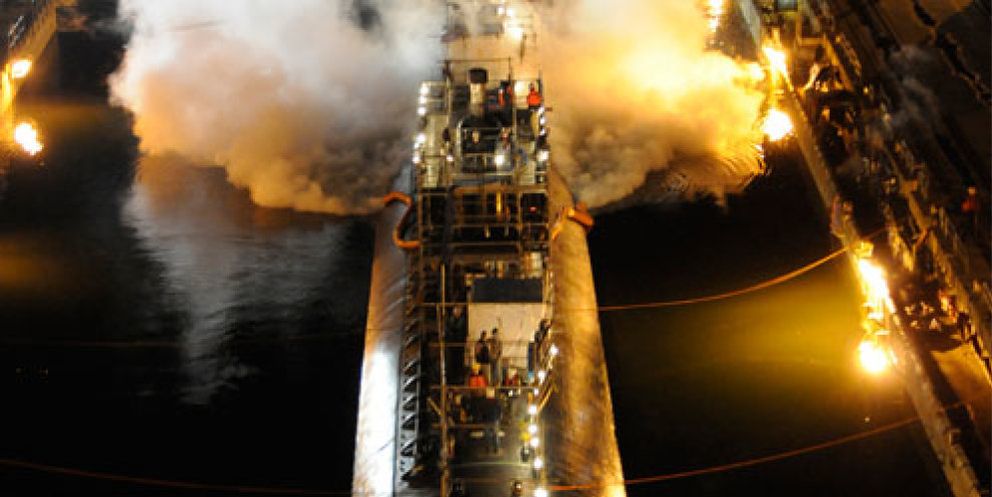 Foto: Un empleado incendia un submarino nuclear para salir antes