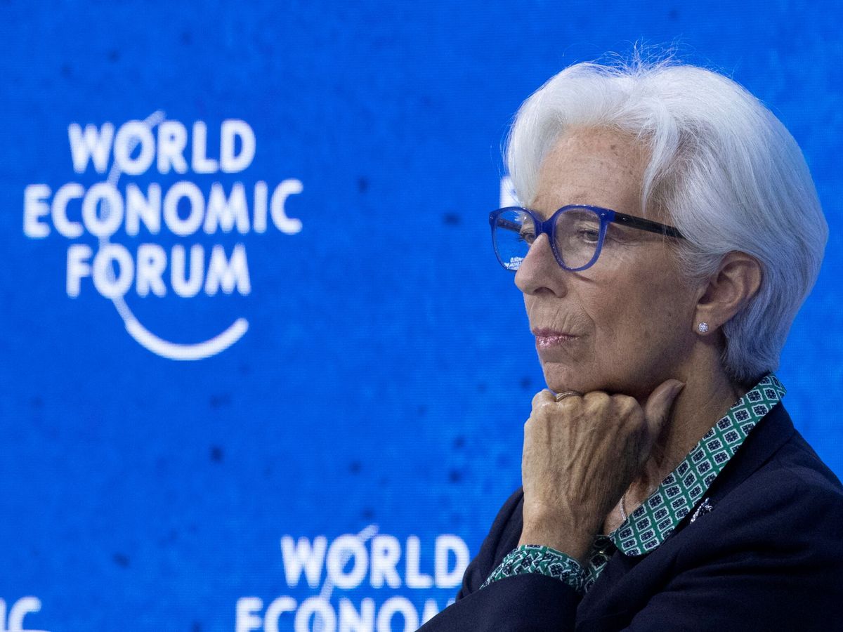 Foto: La presidenta del Banco Central Europeo, Christine Lagarde, en Davos. (Reuters/Arnd Wiegmann)