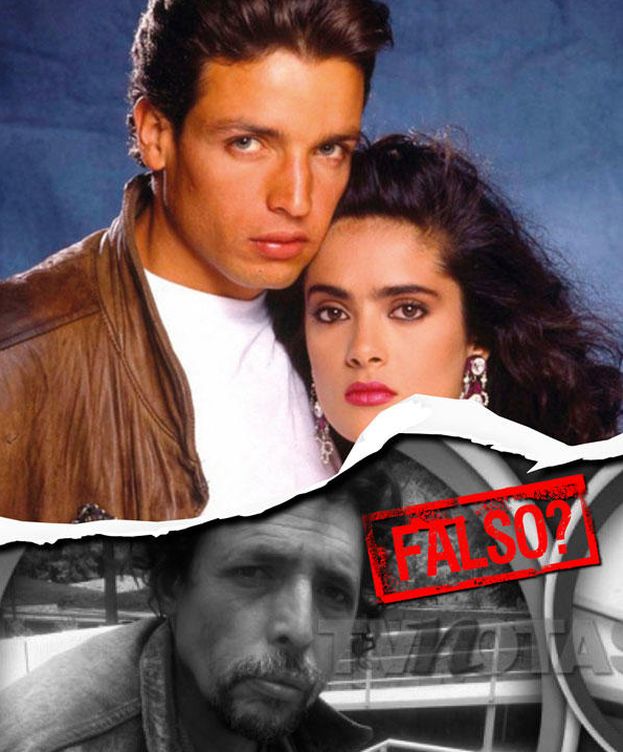 Foto: Rafael Rojas y Salma Hayek en una telenovela de los 90 (Fotomontaje de Vanitatis)