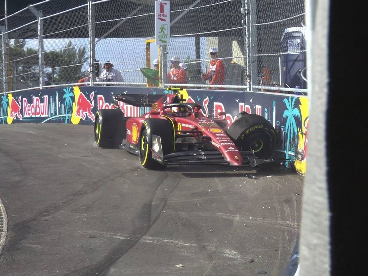 Foto: Sainz no llegó a completar una decena de vueltas en los segundos libres (Formula 1)