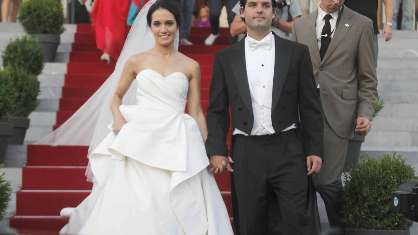Alejandro Betancourt y Andreína Rojas durante su boda en España en 2012 (Gtres)