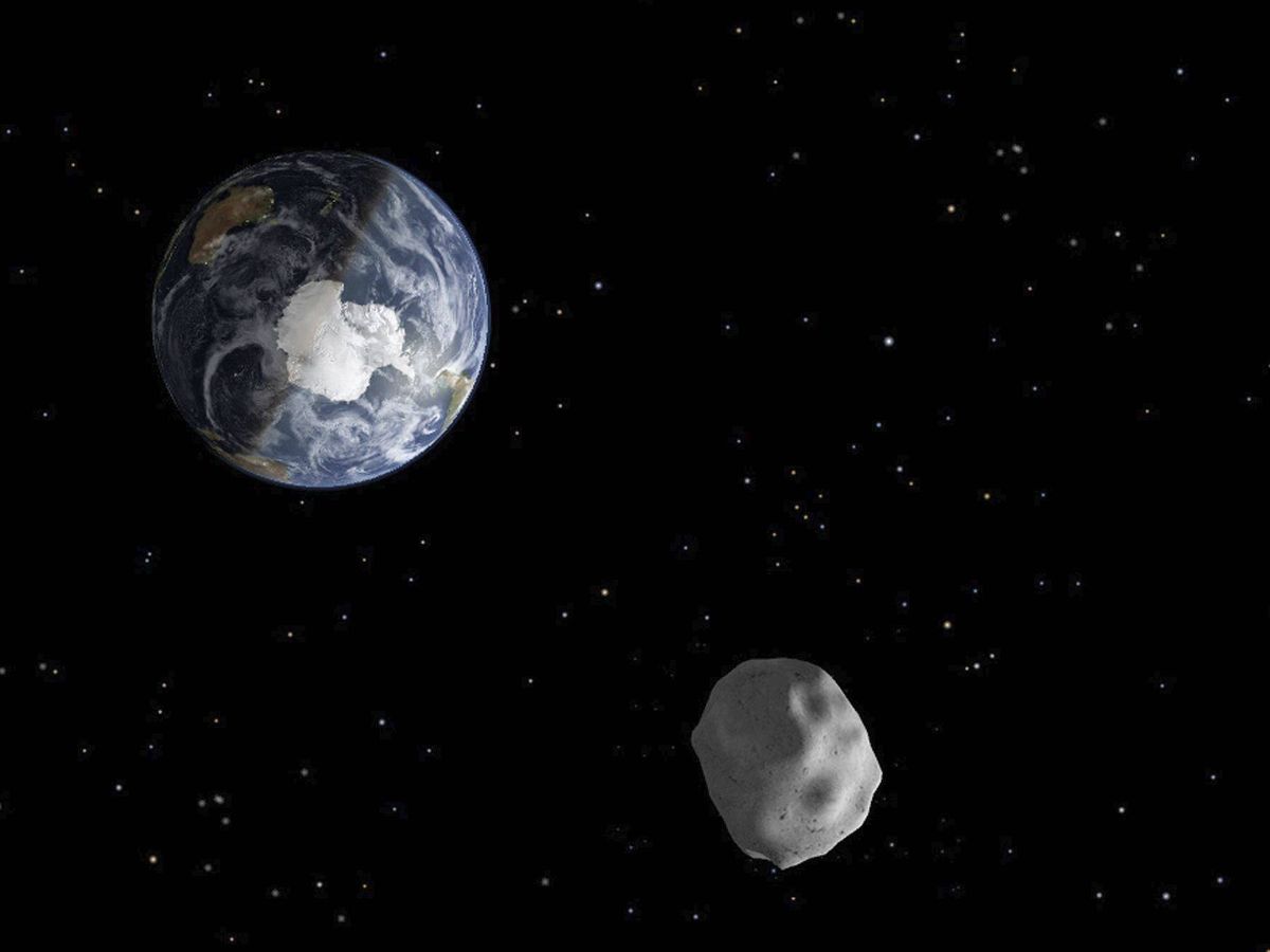 Foto: Recreación de un asteroide acercándose a la Tierra (NASA)