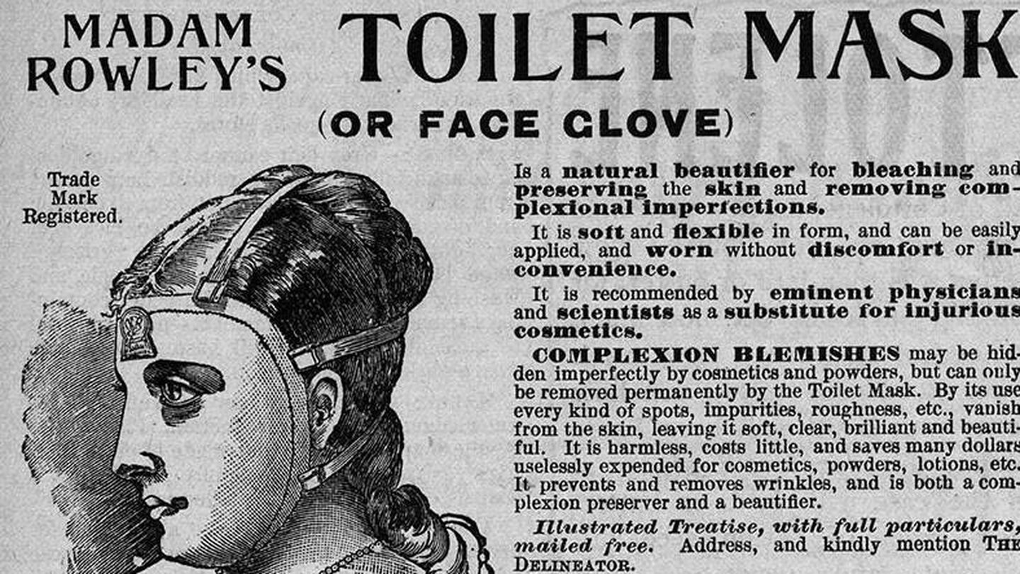 Anuncio de la famosa máscara victoriana.