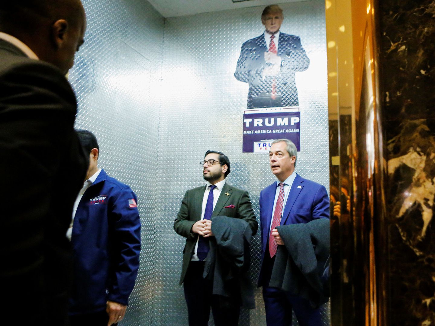 Nigel Farage, a su llegada a la Torre Trump en Nueva York, el 12 de noviembre de 2016. (Reuters)