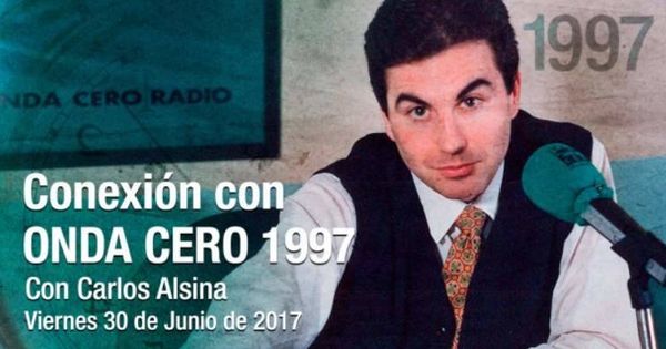 Foto: El locutor Carlos Alsina en 1997. (Onda Cero)
