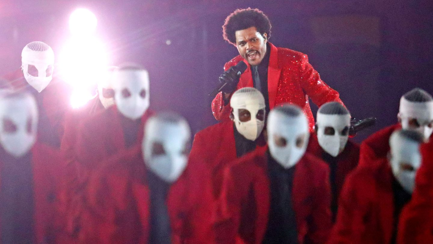 The Weeknd, en la Super Bowl. (Reuters)