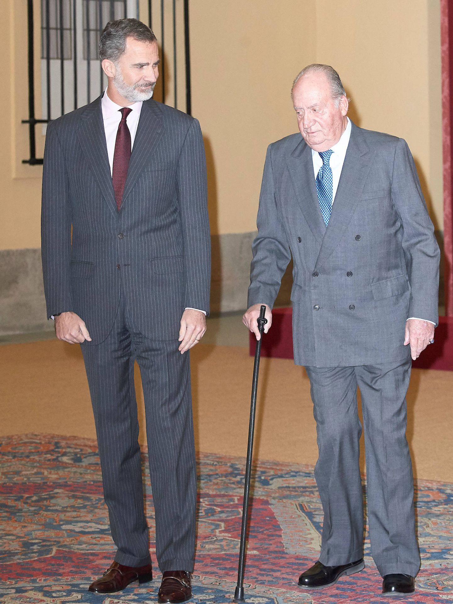 Los reyes Felipe y Juan Carlos, en el palacio de El Pardo. (Limited Pictures)