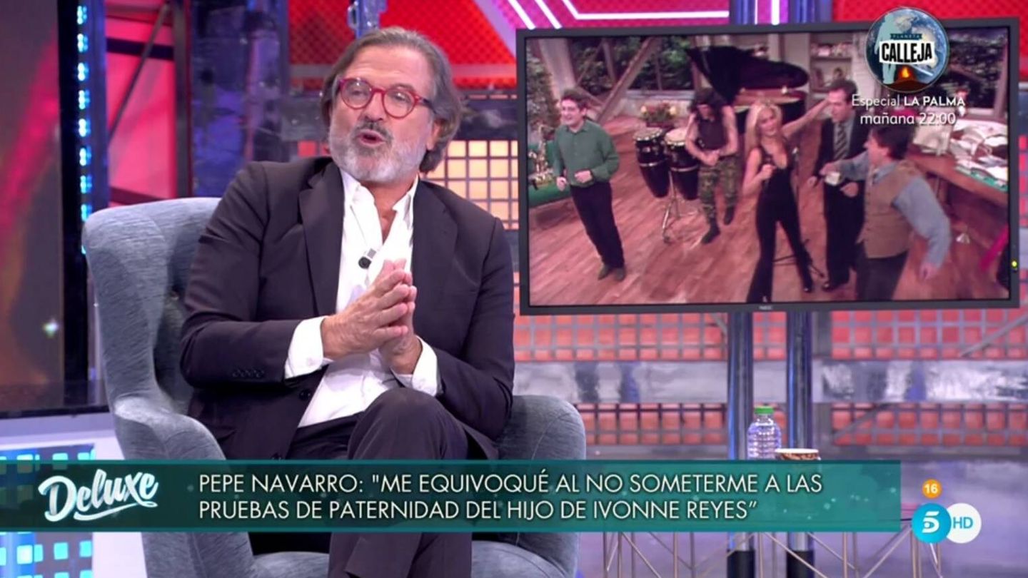 Pepe Navarro, en el 'Deluxe'. (Telecinco).