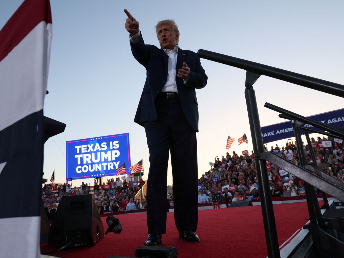 Foto: Donald Trump, en el mitin en Waco (Texas). (Reuters/Leah Millis)
