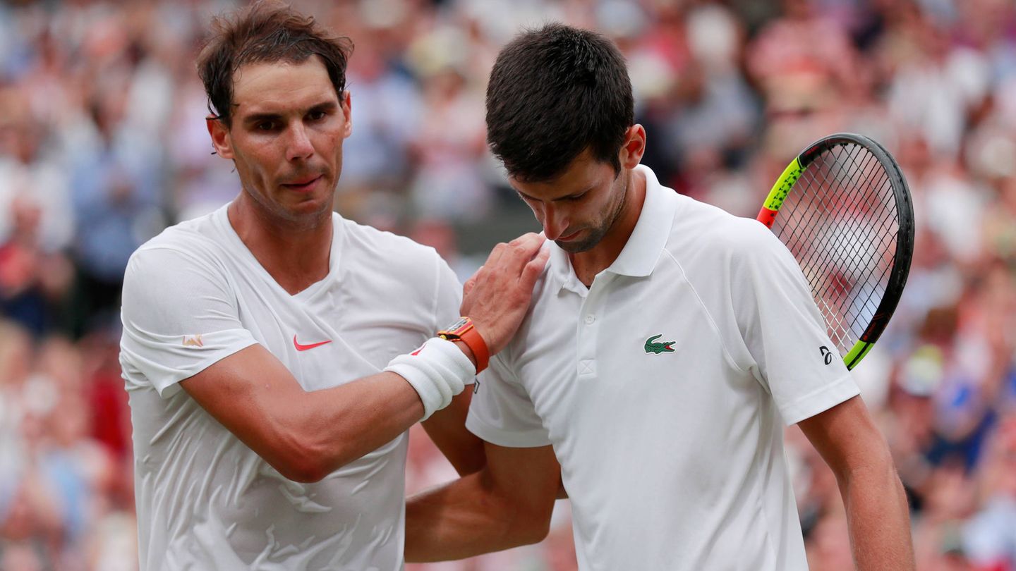 Nadal y Djokovic, en Wimbledon. (Reuters) 