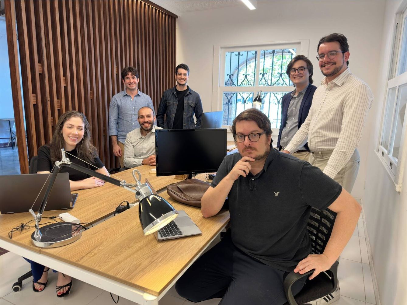 El equipo de Atlas Intel, en su oficina de Sao Paulo. (Cedida)