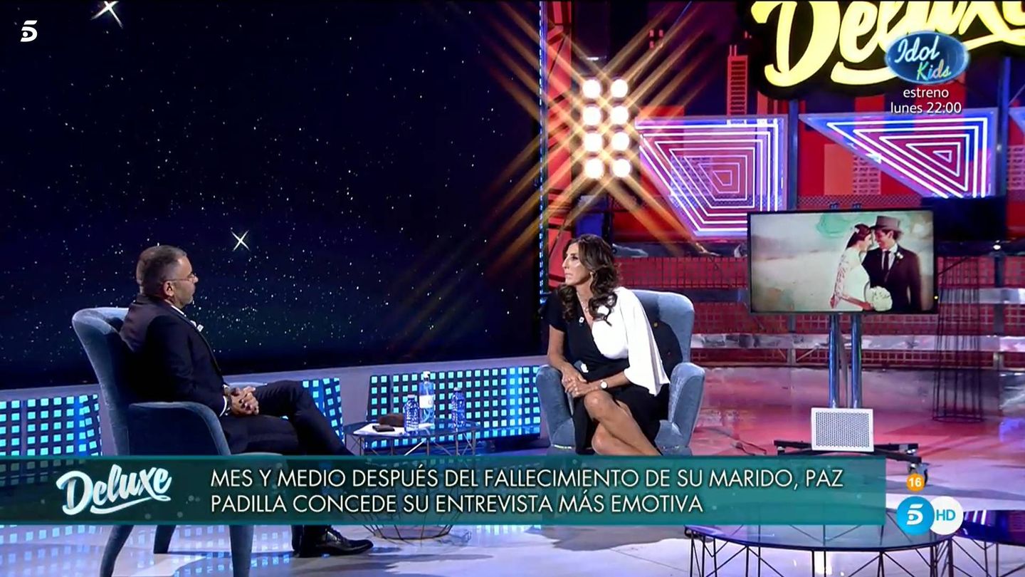 Paz Padilla y Jorge Javier Vázquez, en 'Sábado Deluxe'. (Mediaset España)