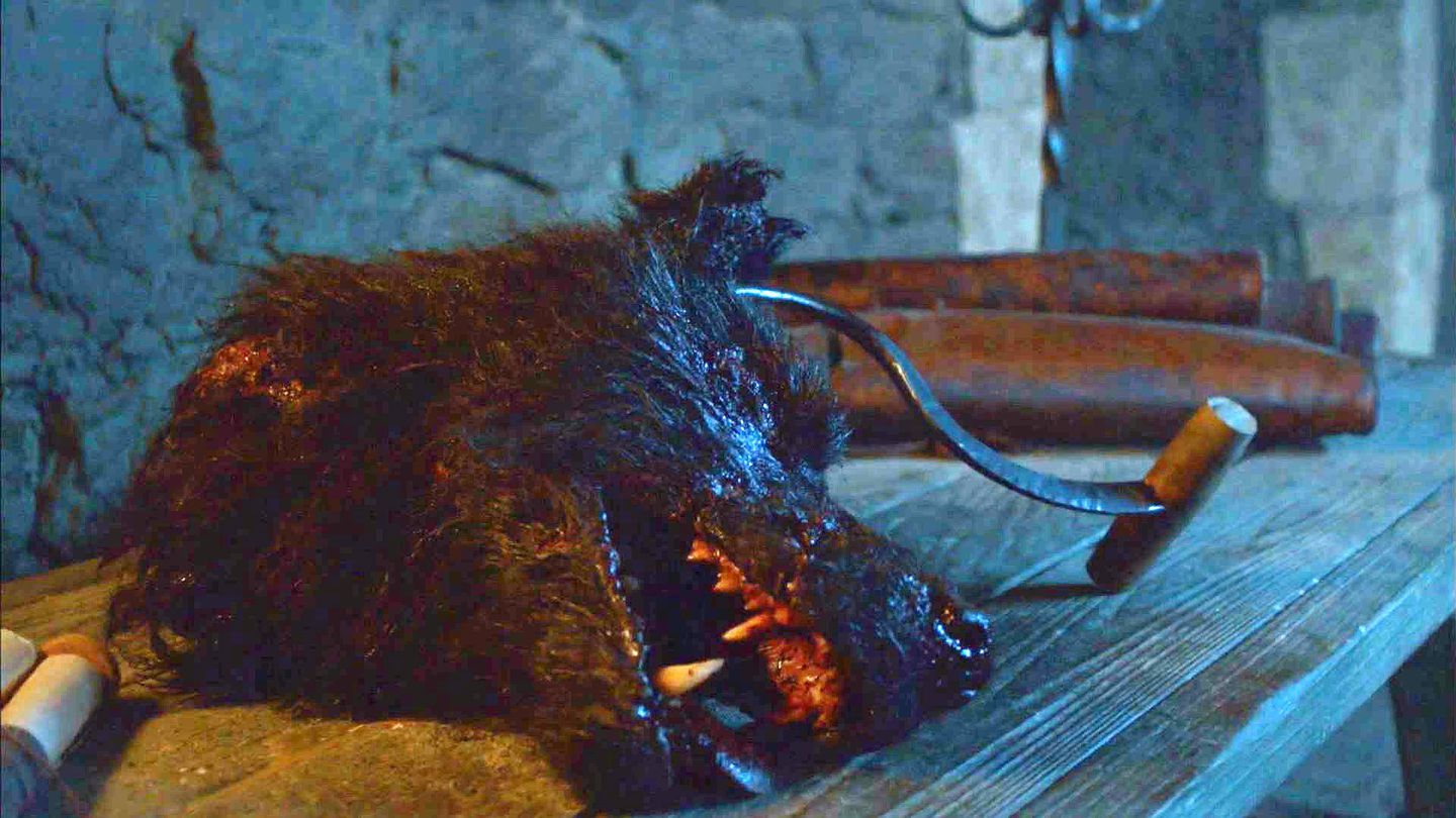 Cabeza de Peludo, el lobo de Rickon. (HBO)