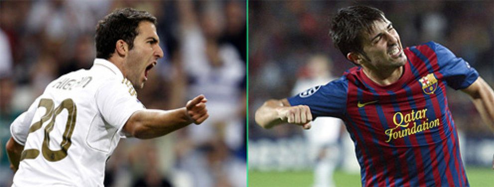 Foto: Villa e Higuaín conocerán el sábado el estatus real que tienen en sus respectivos equipos